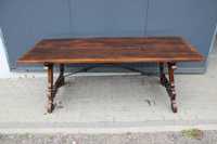 Solidny prostokątny kolonialny stół dębowy lite drewno 200cm  471