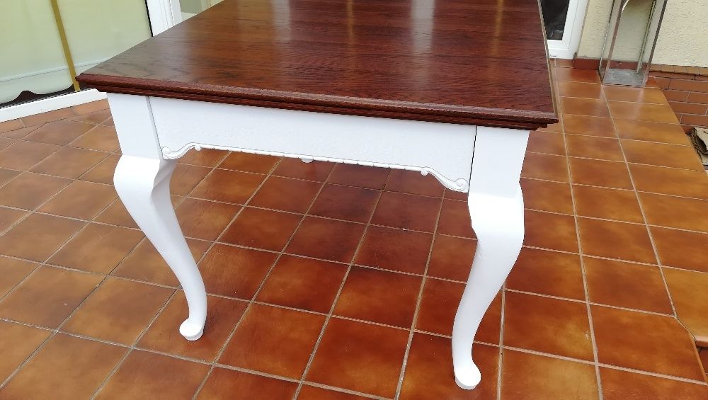 Stół biały ludwik stylowy drewniany do krzesła stolik komoda kredens