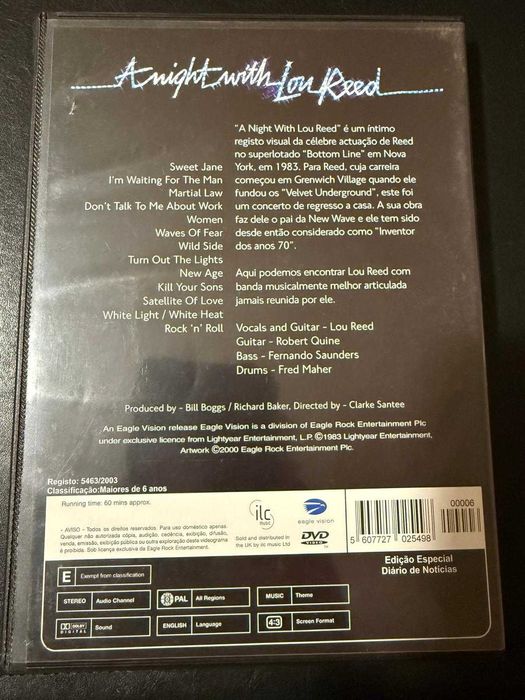 DVD A Night with Lou Reed