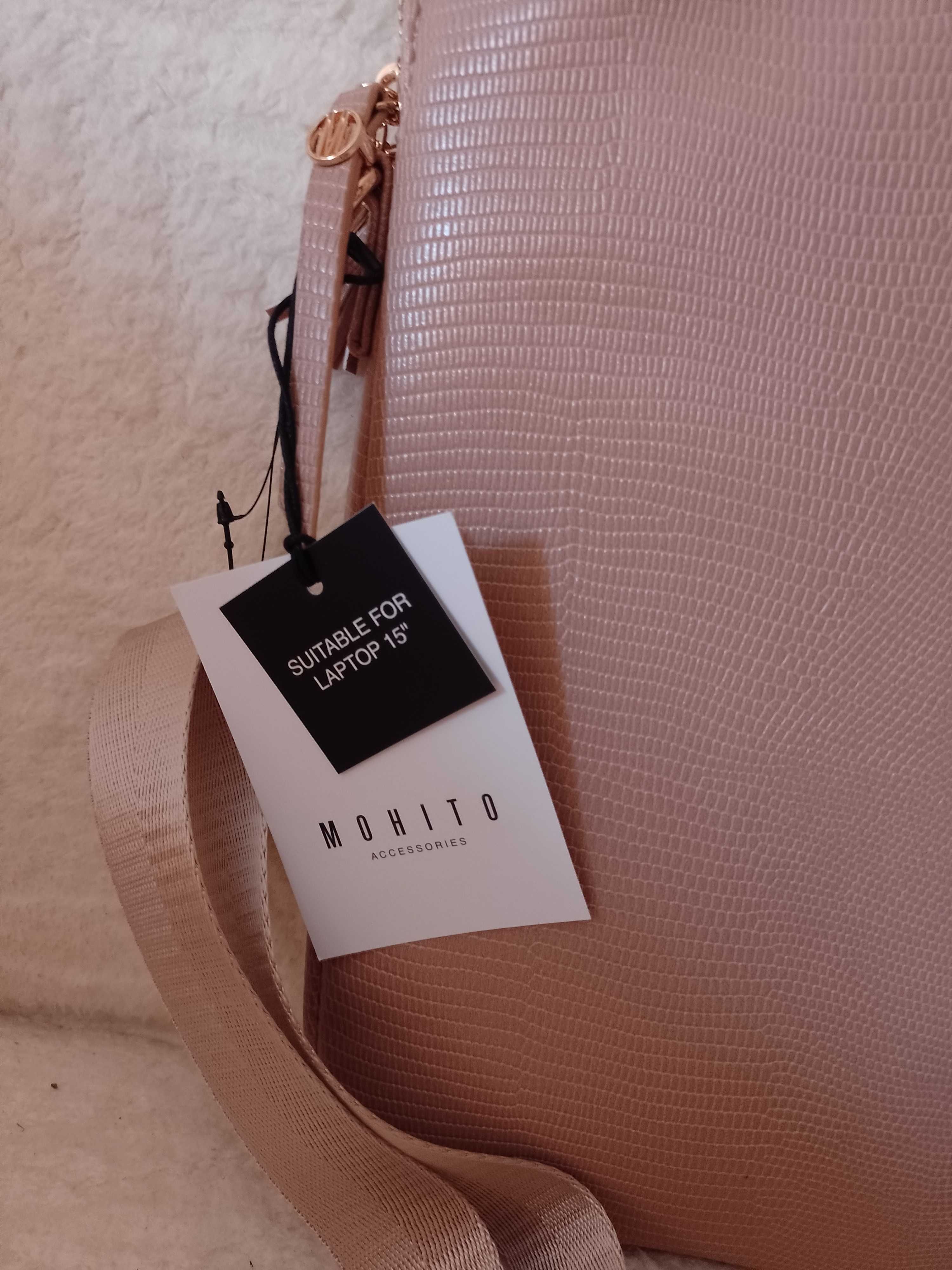 Mohito/ Beżowa teczka Biznesowa, torba na laptopa "15/ NOWA