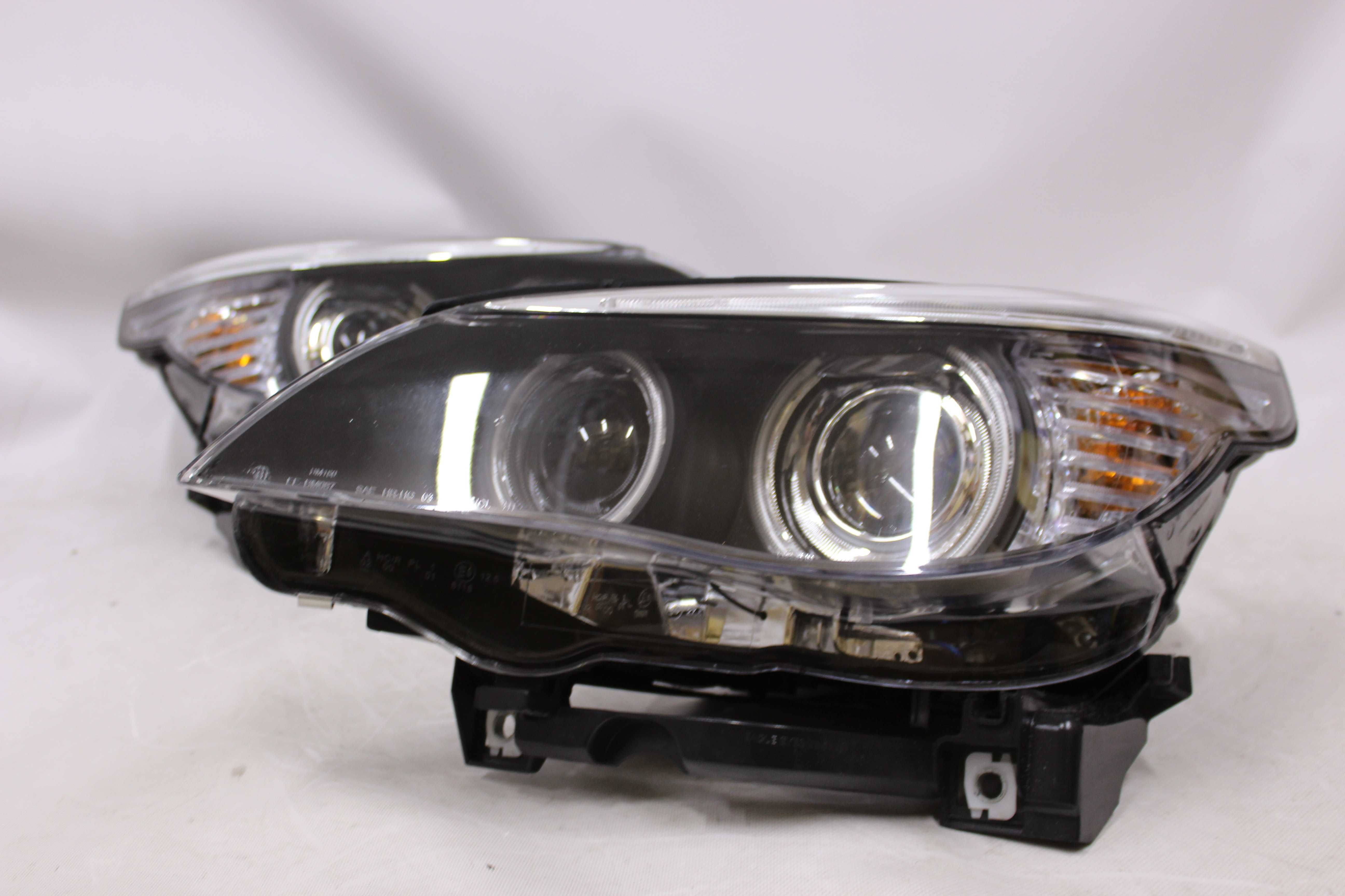 Lampy przednie przód BMW E60 E61 03-04 XENON D2S RINGI CCFL LED PreLCI