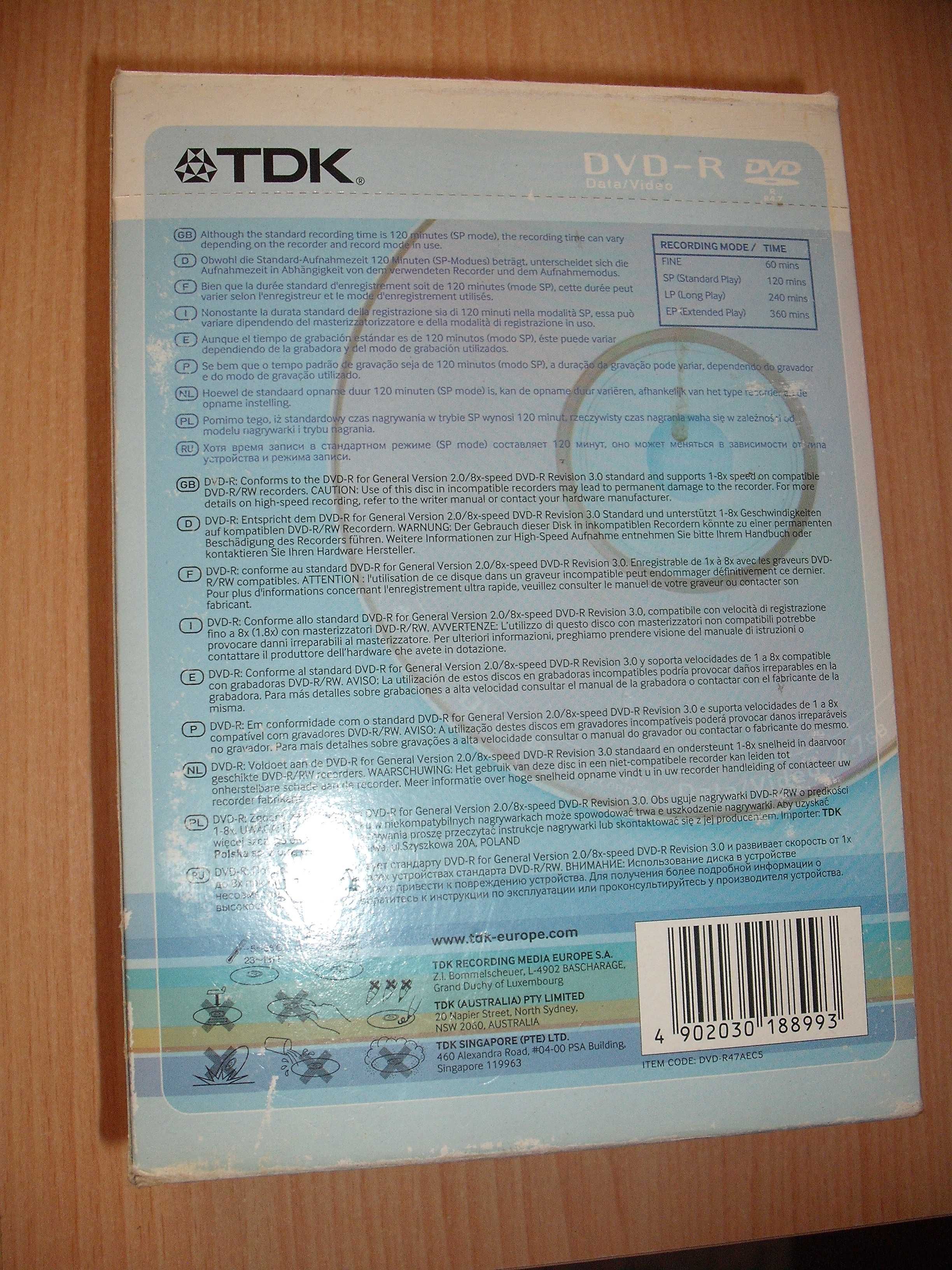 DVD-R TDK Virgens/Graváveis Selados