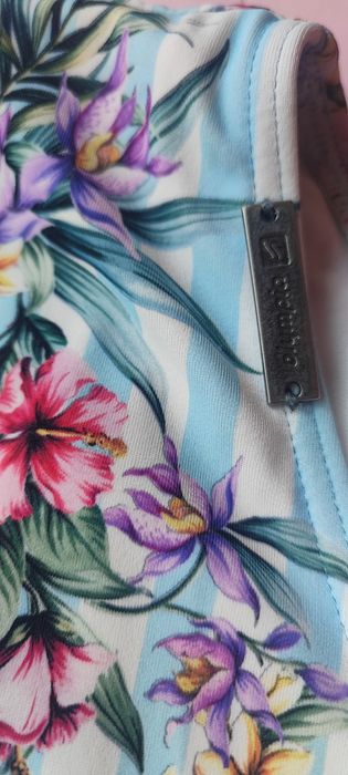 Komplet bikini hawajski print 80B+ L