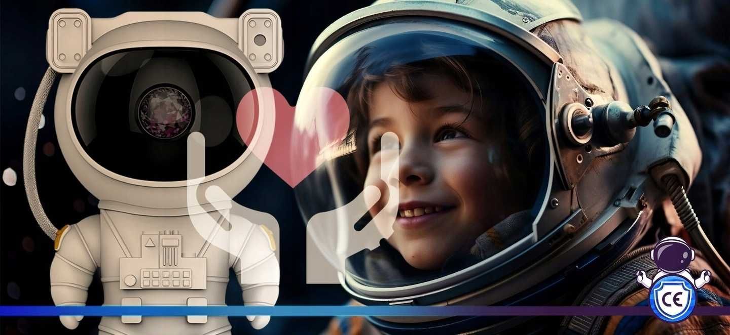 Projektor Gwiazd Astronauta LAMPKA  Rzutnik Dla DZIECI 2 GEN. 2024R.