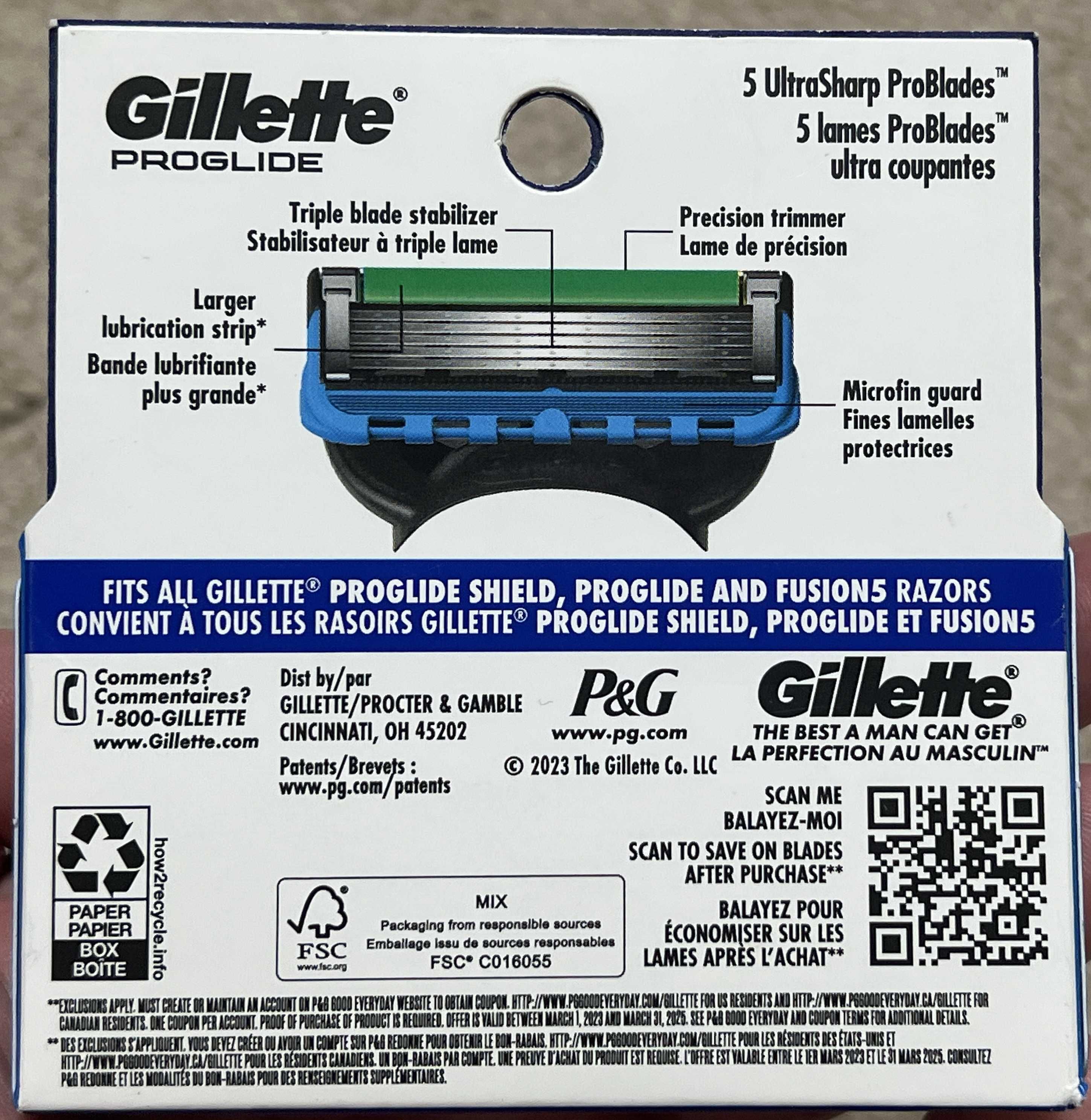 Оригинал 100% из США Gillette Proglide Fusion 8шт