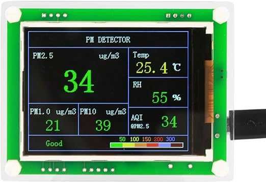 MIERNIK Monitor JAKOŚCI POWIETRZA AQI PM2.5 Detektor Formaldehydu Nowy