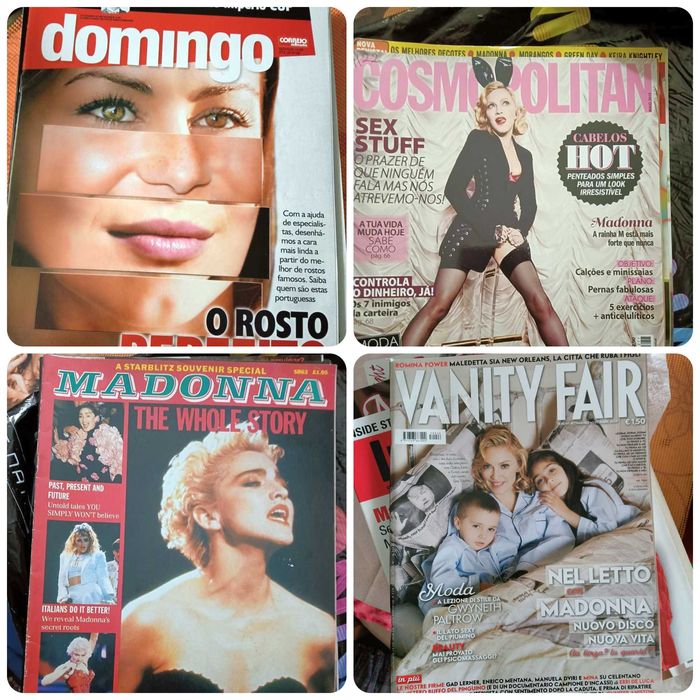 Madonna revistas estrangeiras e portuguesas em bom estado como novas
