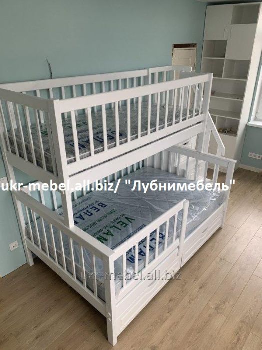 Двухъярусная деревянная кровать Виола2, двоярусне, двоповерхове,ліжко
