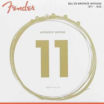 Struny do gitary akustycznej Fender 80/20 Bronze 70CL 11-52