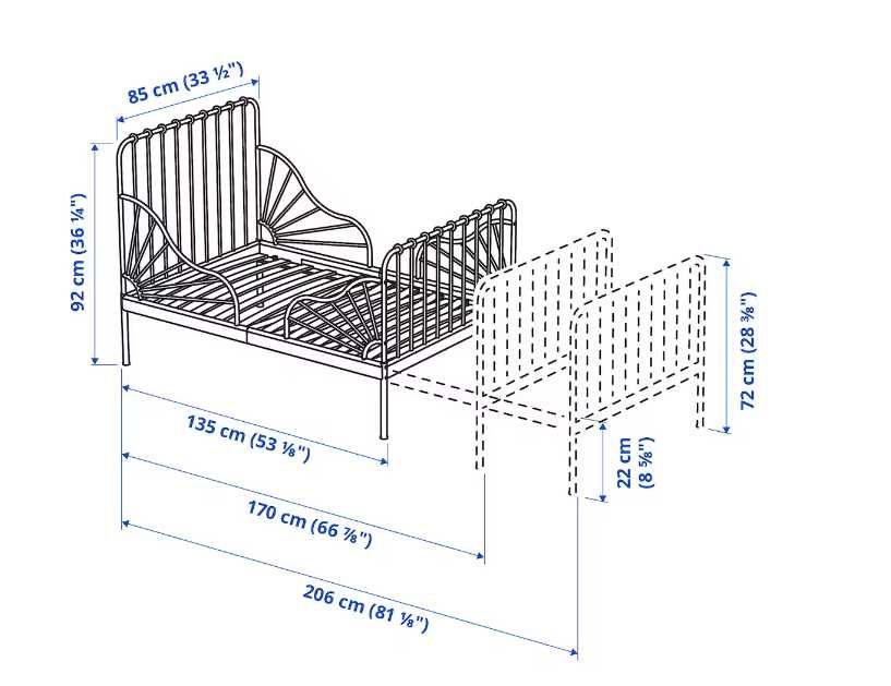 Łóżko dla dziewczynki Ikea MINNEN z materacem