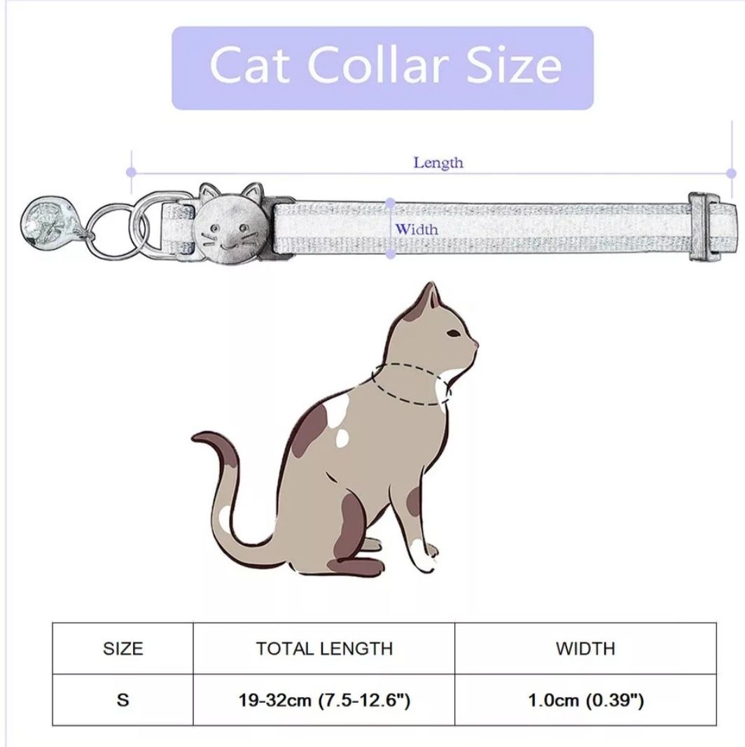 Ошейник для кошек и маленьких пород собачек( светоотражающий)