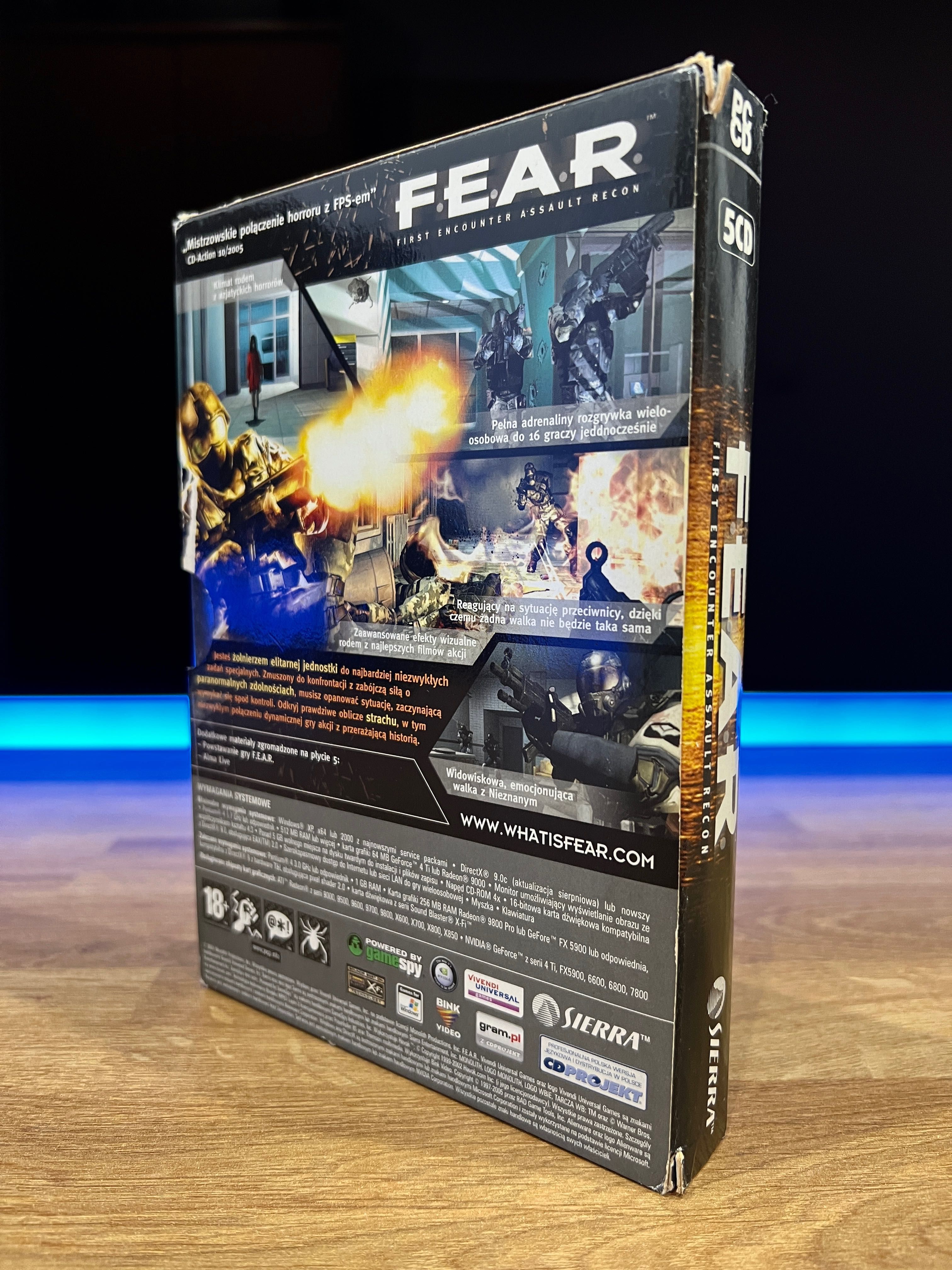 FEAR 1 (PC PL 2005) slipcase BOX kompletne premierowe wydanie