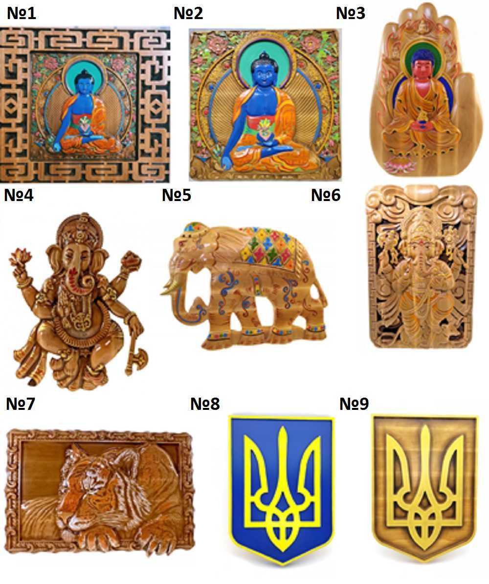 Панно, маски настенные, панно різьблене, панно резное, настенный декор