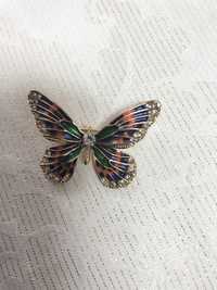 Broszka Motylek kolorowy