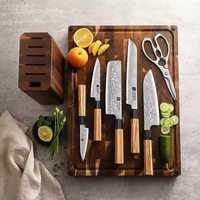 Кухонные ножи • Дамасская сталь • Оливковое Дерево • PM8O