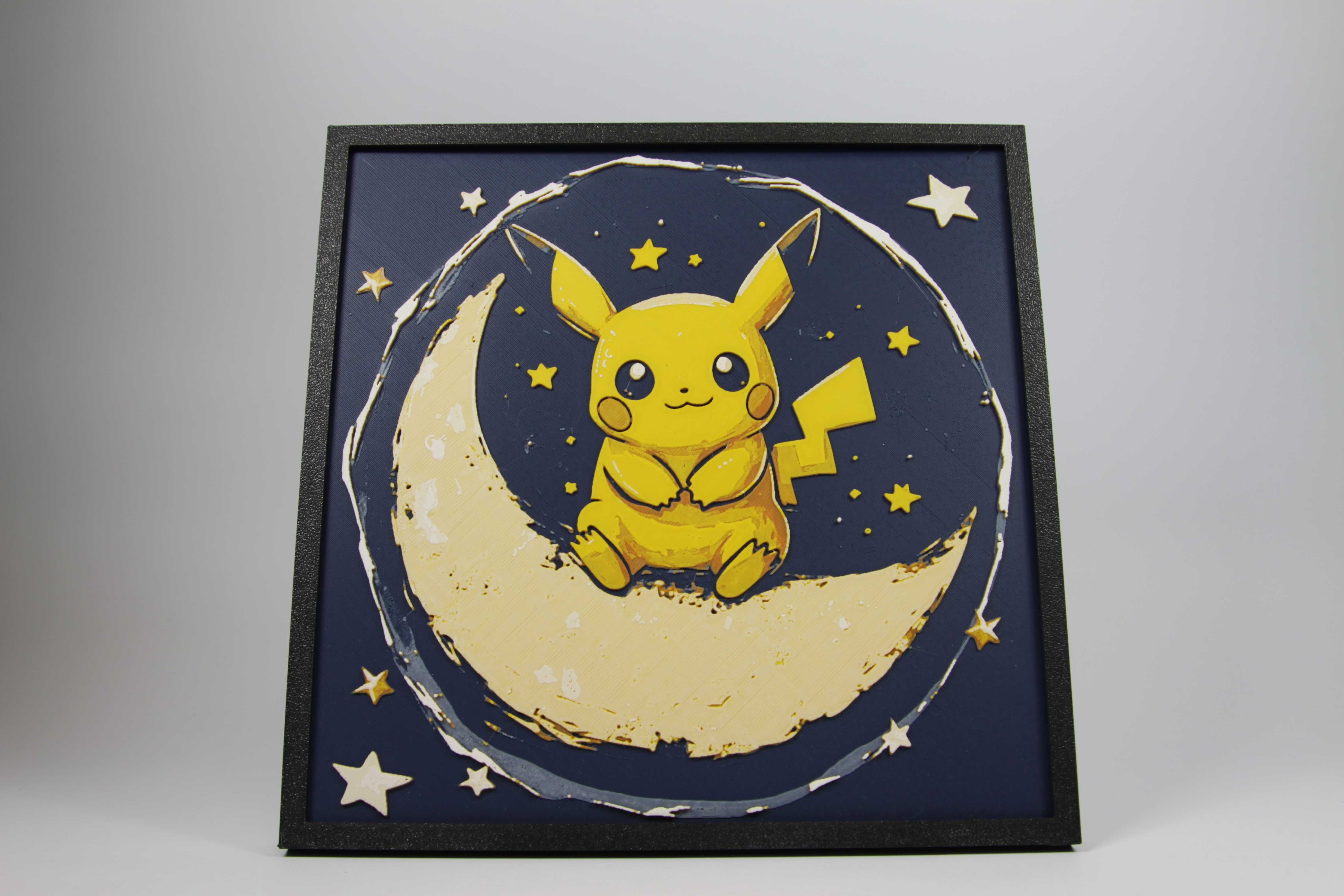 Hueforge Pokémon – Pikachu i Przyjaciele w 3D Dekoracja dla Fanów
