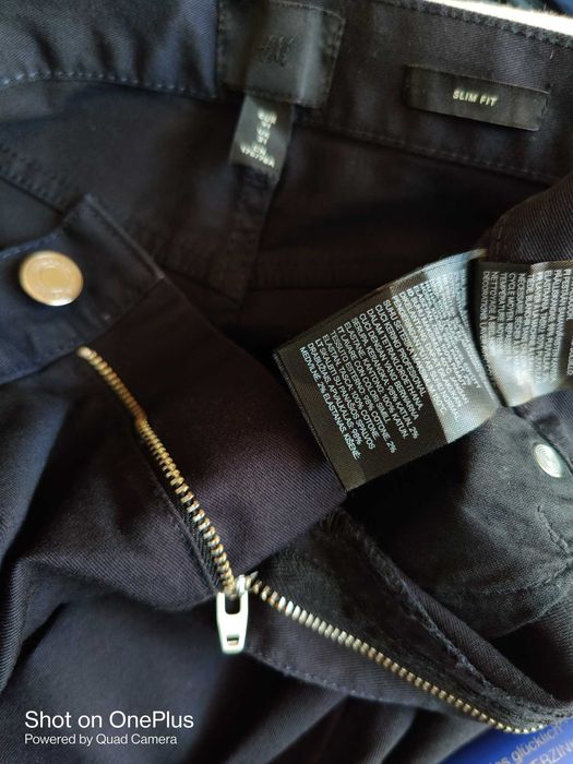Джинсы H&M jeans Sweden W31 stretch black.