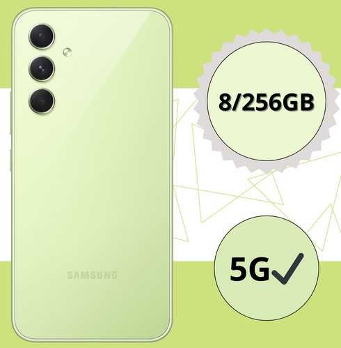 Smartfon Samsung Galaxy A54 8 GB / 256 GB , limonkowy , Awesome Lime