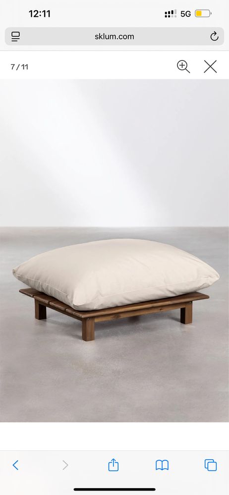 Sofá SKLUm 3 lugares c/ chaise longe + mesa
