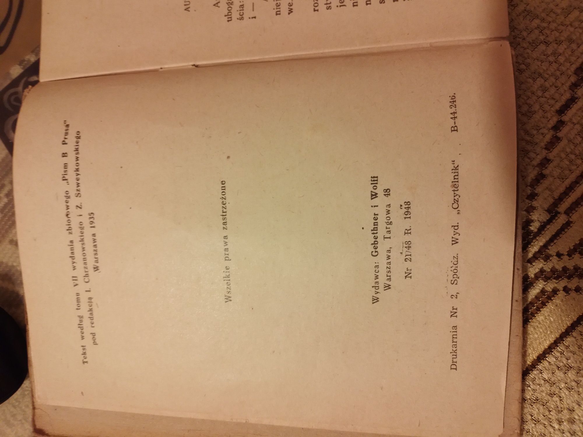 Kolekcjonerska książka 1948r. Anielka B.Prus
