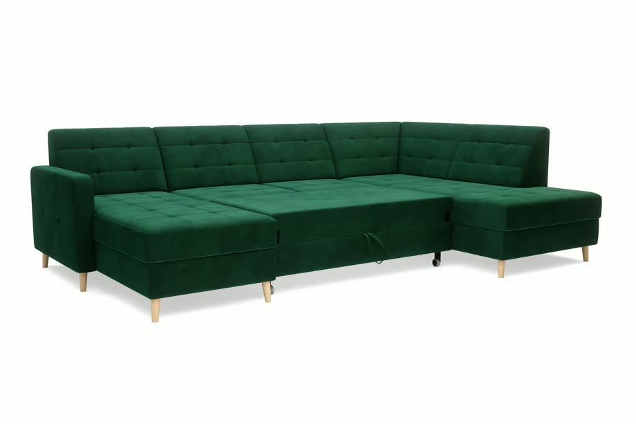 Zielona sofa rozkładana Agata meble