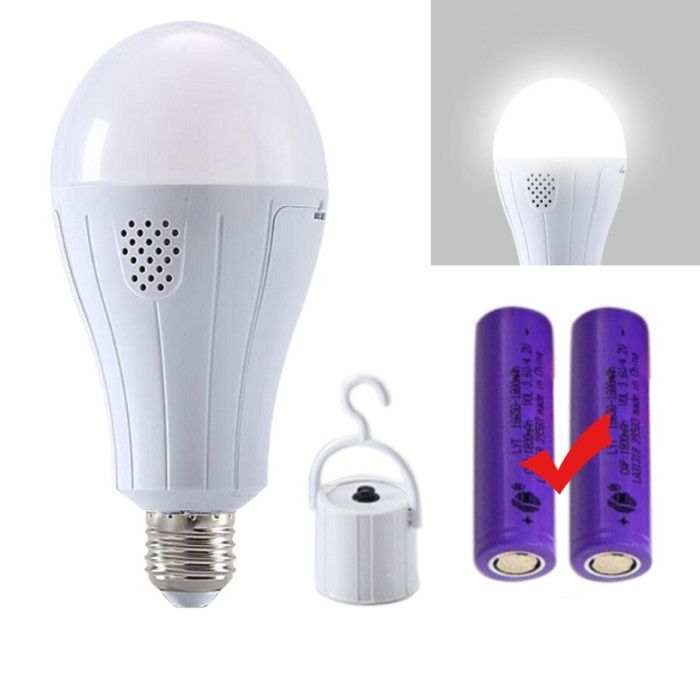 Лампочка з акумулятором 20W світлодіодна