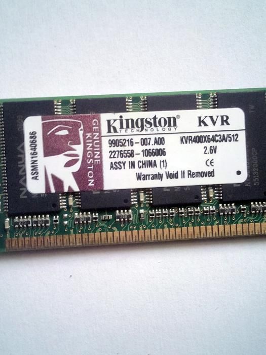 Оперативна память (DDR1) Kingston ORIG 512MB DDR 400 MHz (KVR400X64C3