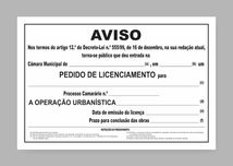 Aviso / Alvará de obras