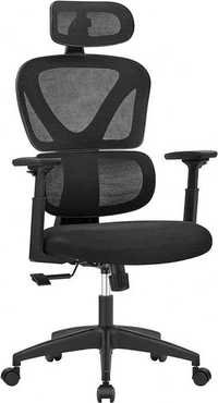 SONGMICS Krzesło biurowe ergonomiczne fotel biurowy ergonomiczny