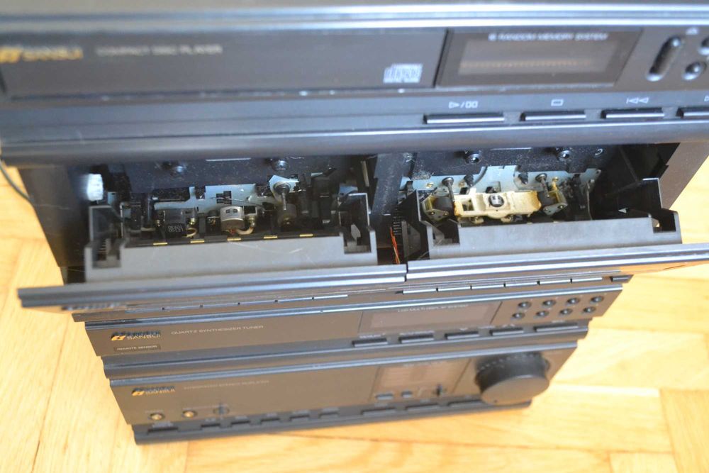 Mini wieża Sansui TA-1000L 2x40W CD 2 kaset magnetofon tuner sprawna