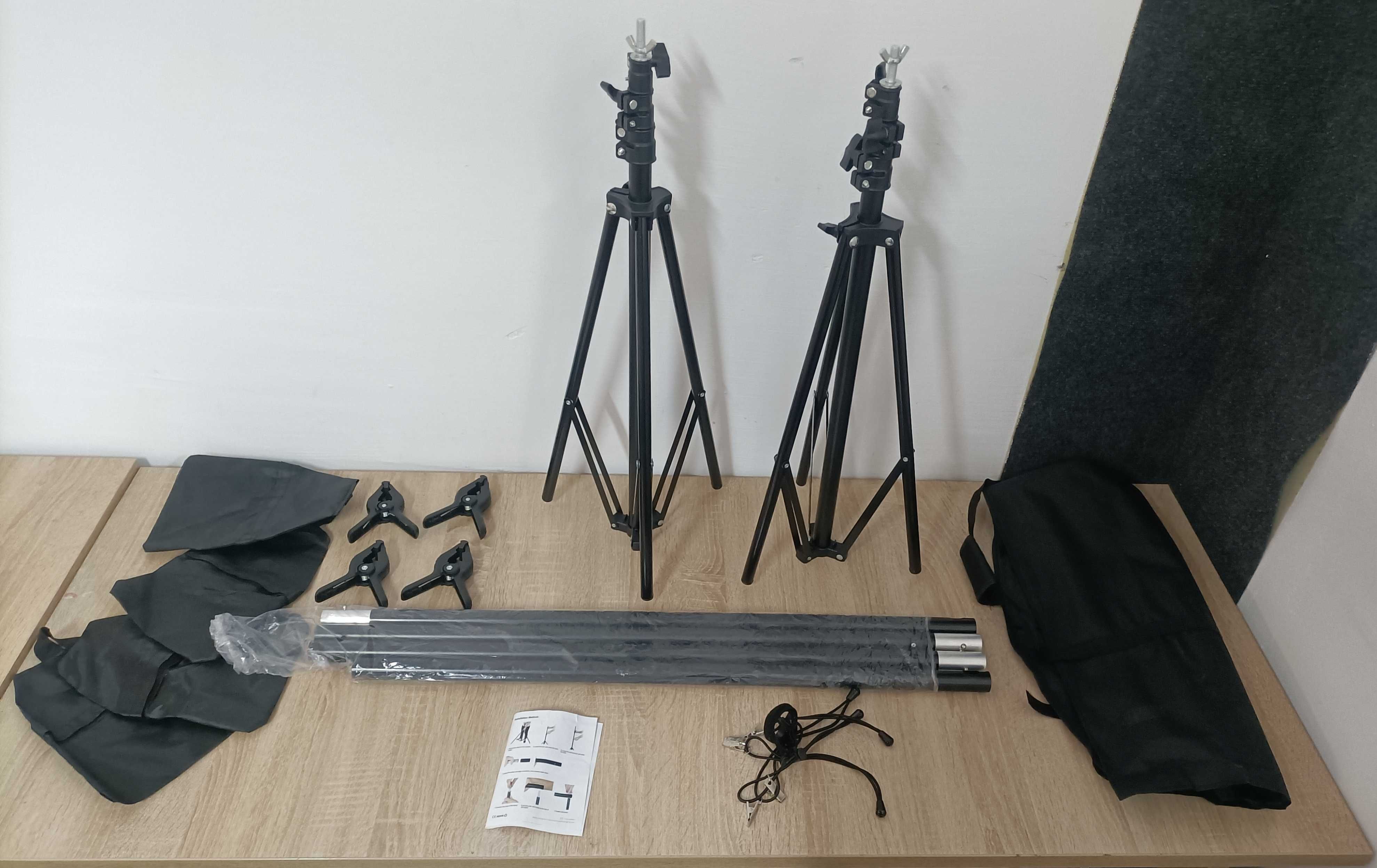 Zestaw Tła Video Studio Statyw NOWY max 273cm x 292cm DUZY