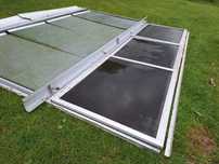 Aluminiowa zabudowa balkonu, okno (310cm x 250cm) SYSTEM BEZ RAMOWY