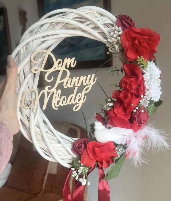 Wianek na drzwi Dom Panny Młodej