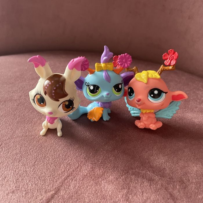 Littlest Pet Shop trzy figurki zestaw zabawki dla dzieci zwierzęta