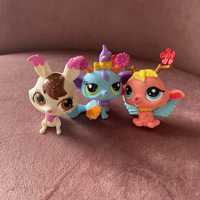 Littlest Pet Shop trzy figurki zabawki dla dzieci zwierzęta