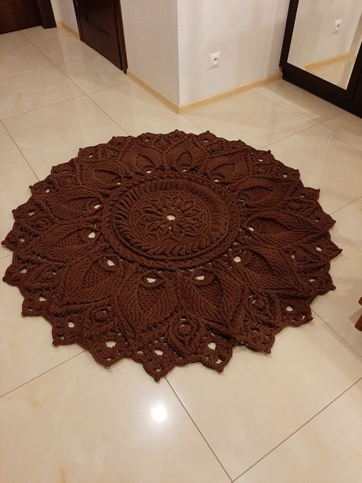 Dywan na szydełku handmade średnica 160cm