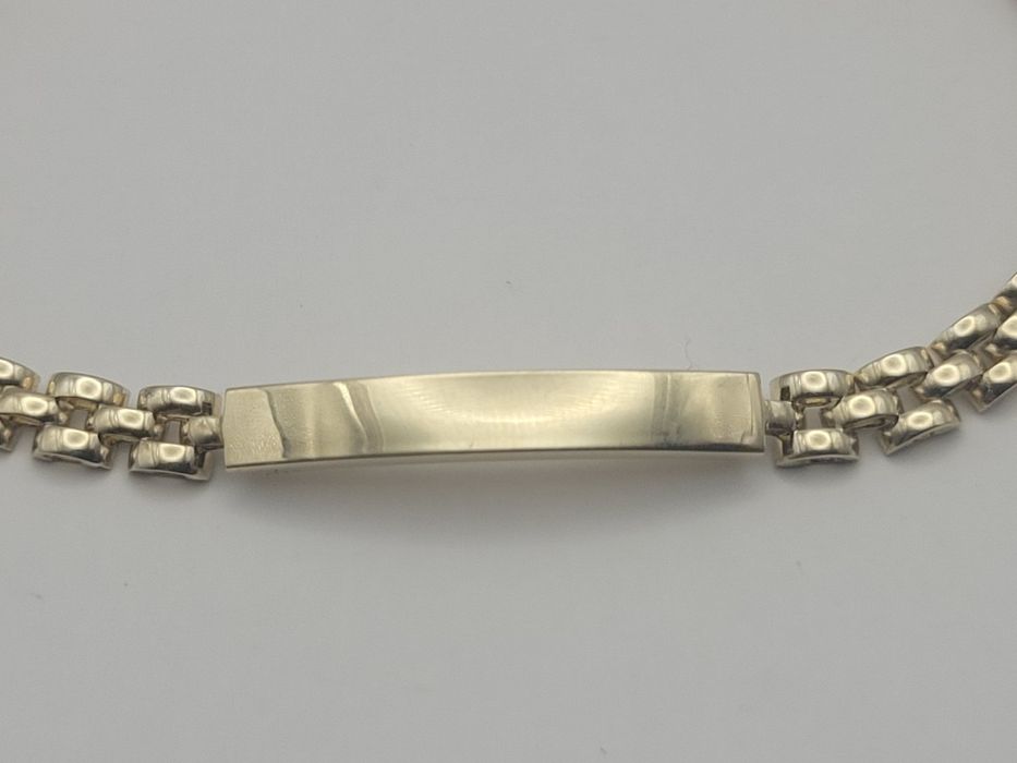 Nowa Złota bransoletka złoto próby 585 blaszka, unikatowy wzór 19 cm