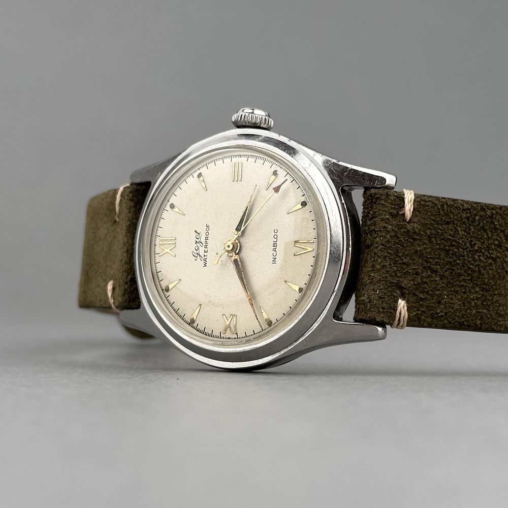 Zegarek vintage Geret – Roman | jasna tarcza | ręczny naciąg | Swiss