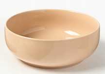 Westwing Misa z porcelany do sałatek Nessa Brzoskwiniowa 25 x 9 cm
