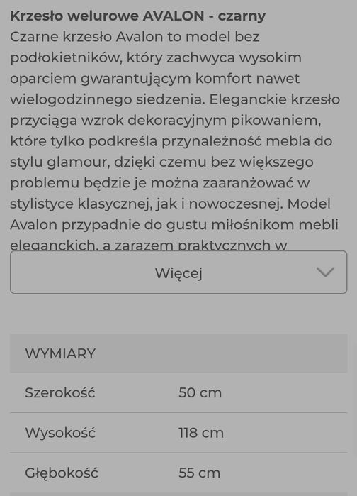 Krzesła glamour czarne ze srebrem i krysztalkami