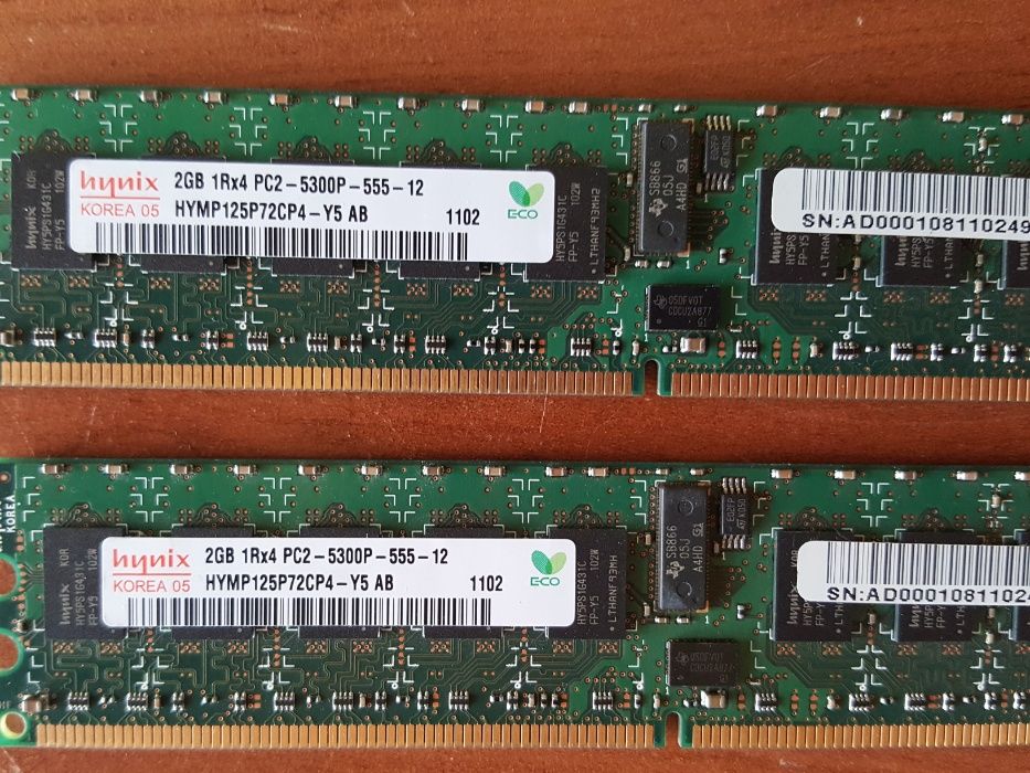 Pamięć RAM hynix 2GB 1Rx4 PC2-5300P-555-12