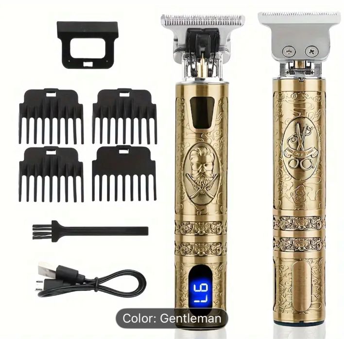 Máquina de Cortar Cabelo & Barba – LCD e Recarregável USB
