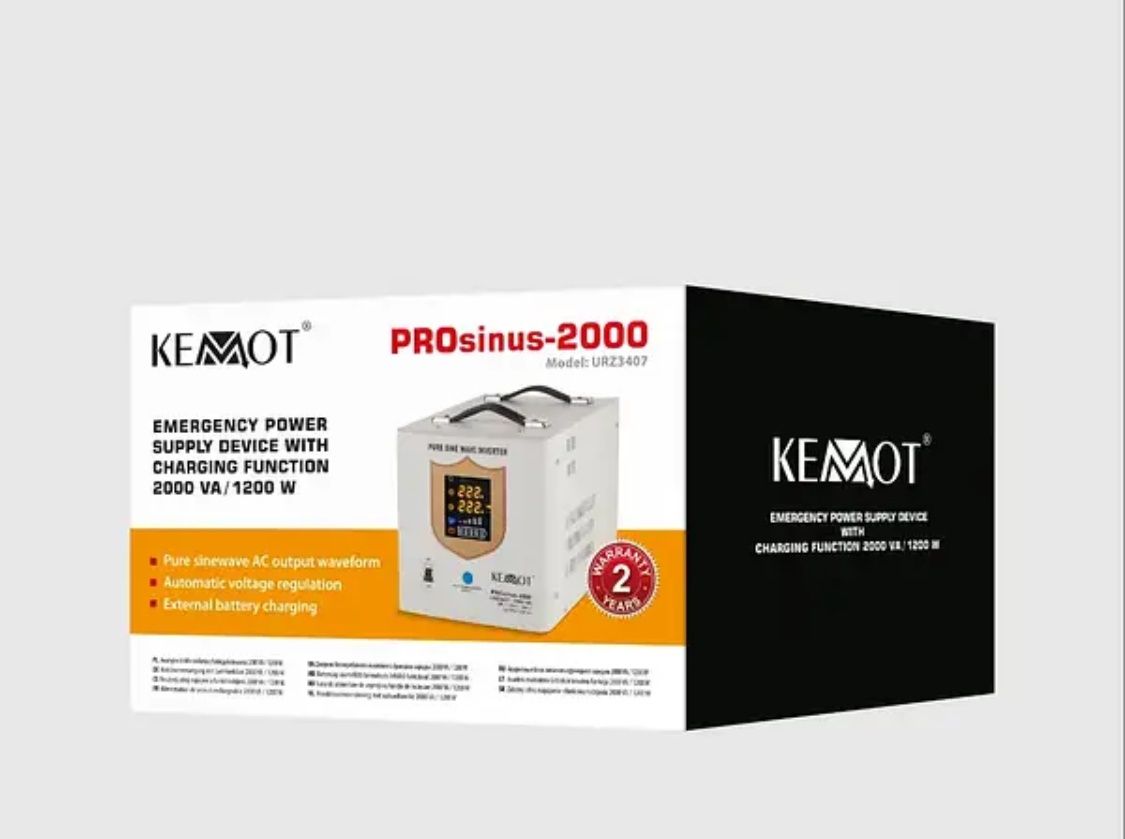 ДБЖ/інвертор Kemot PROsinus-2000 12v 230V 2000VA/1200W URZ3407B