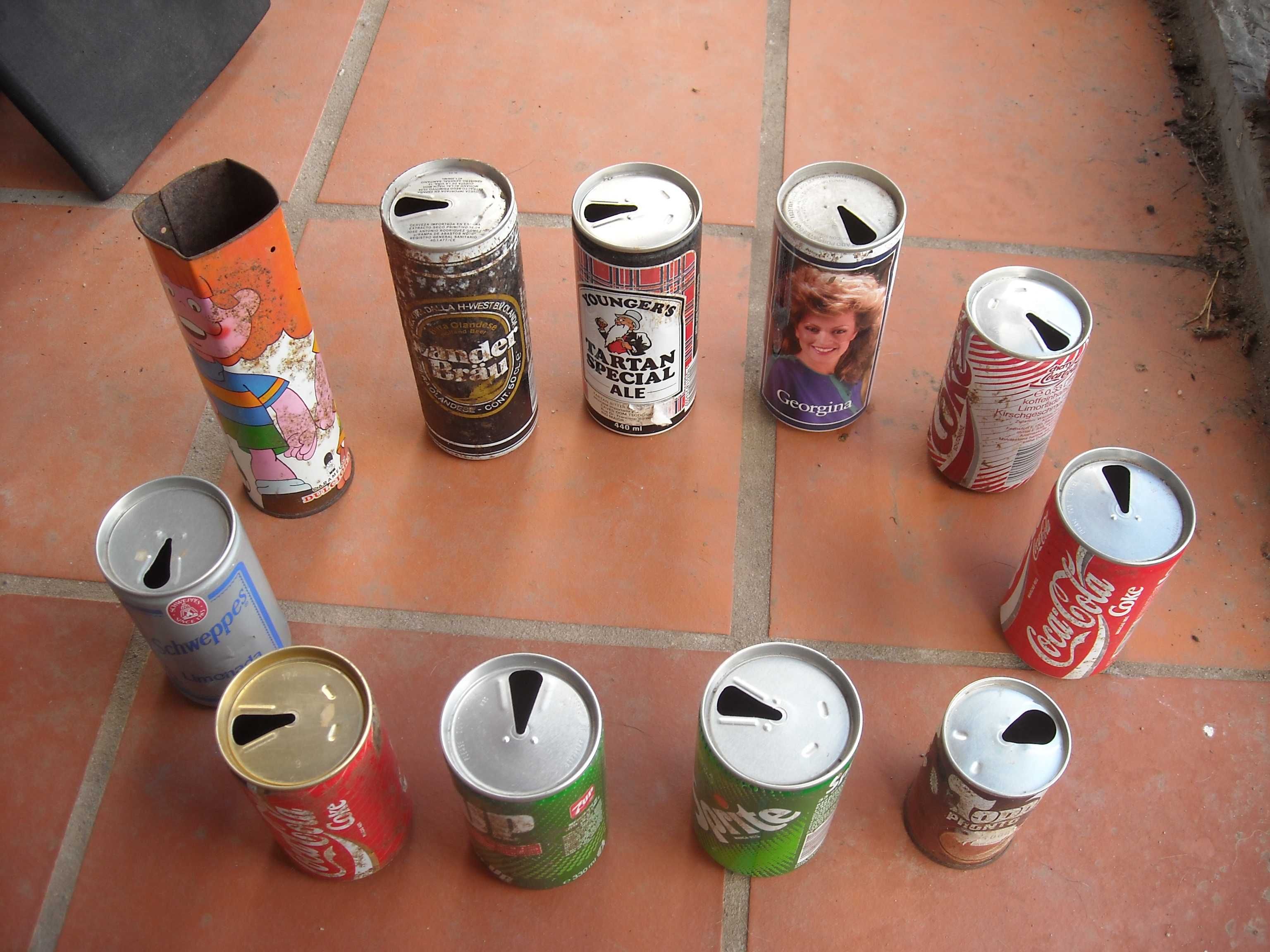 Latas cerveja e refrigerantes antigas - anos 80