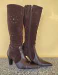 Botas de senhora em pele e camurça nº35