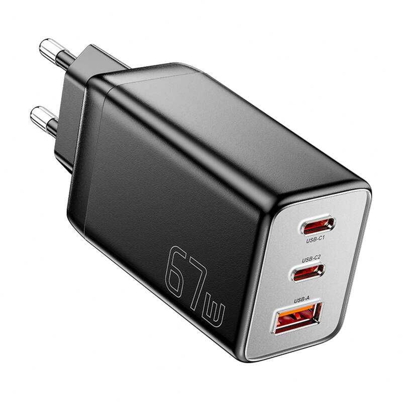 Nowa mocna ładowarka 65/67W 2xUSB-C + USB PD QC smartfon laptop Galaxy
