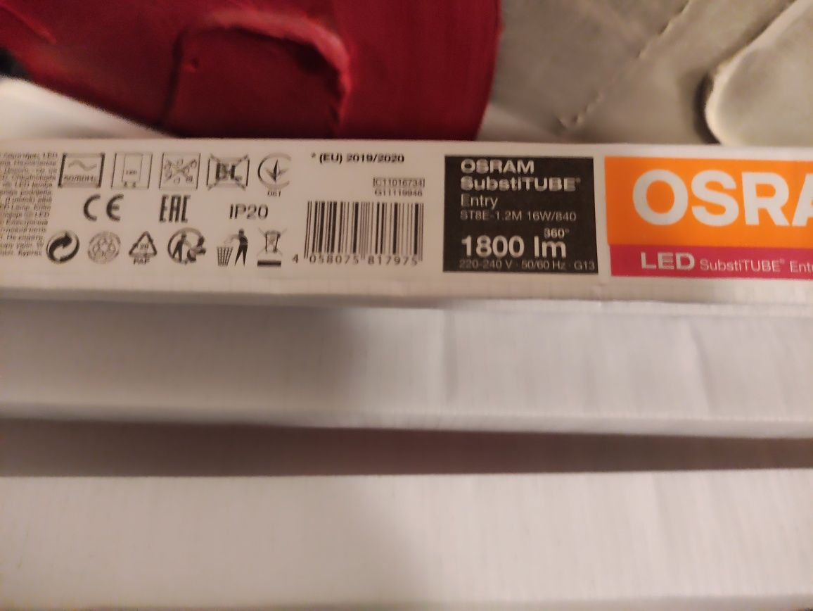 ŚWIETLÓWKA OSRAM LEDVANCE LED T8 G13 16W 1800lm 4000K 1200mm ST8E-1.2M