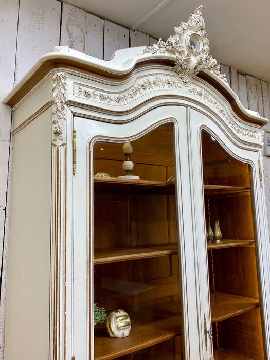 Biała BIBLIOTEKA witryna  Rokoko LUDWIK XV Francja 1899r. Antyk