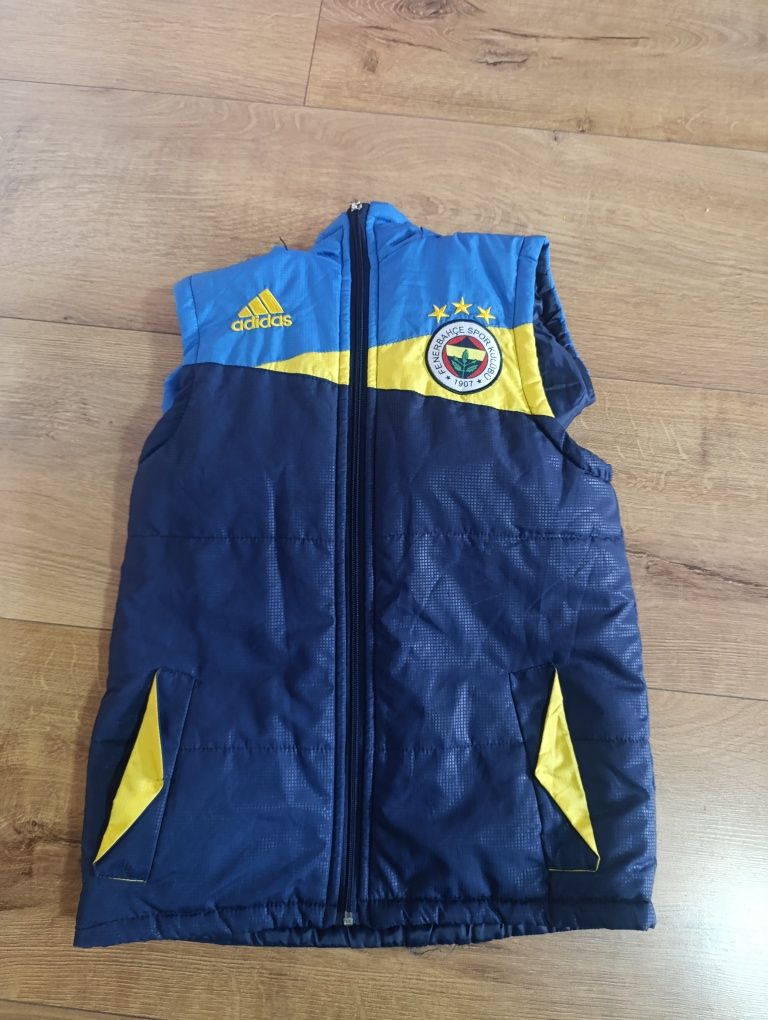 Bezrękawnik kamizelka adidas sportowa piłka nożna kaptur kurtka