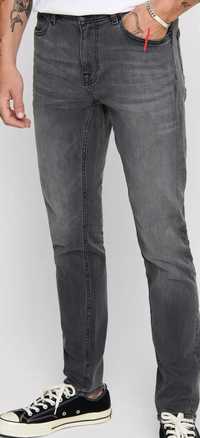 Jeans Only & Son Denim Grey W32 x L34 32-34 jeansy dżinsy